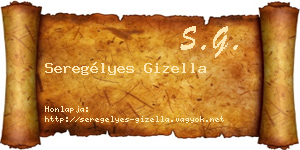 Seregélyes Gizella névjegykártya