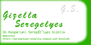 gizella seregelyes business card